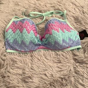 Victoria’s Secret embroidered cup bikini top